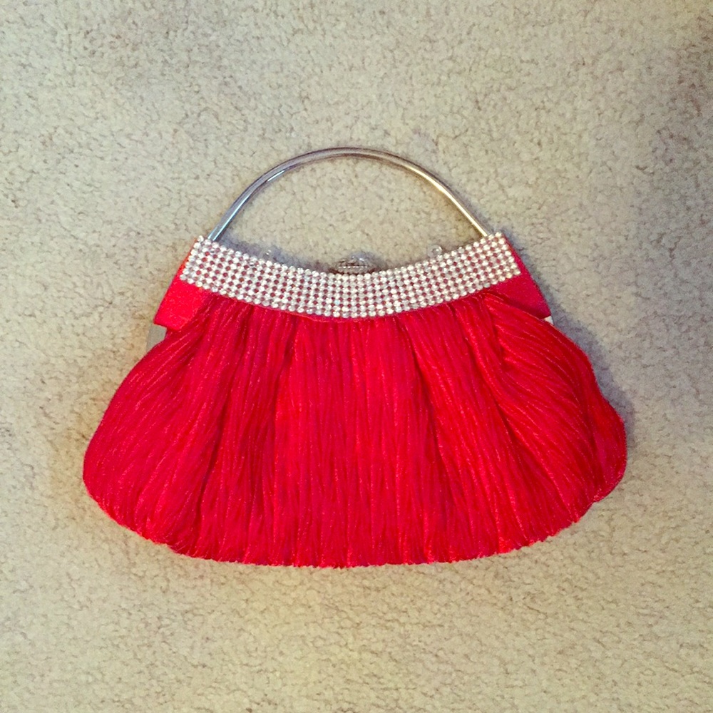 Red Satin Clutch